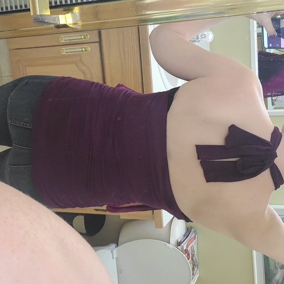 Purple strapless top - Picture 2 of 3